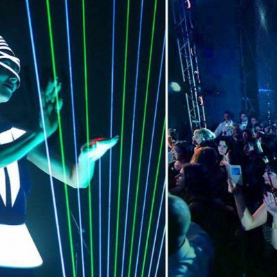 laser harp show uae dubai